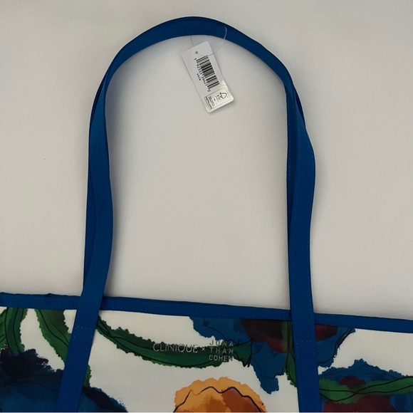 Clinique X Jonathan Cohen Springtime Poppy Floral Print Tote Bag One Size NWT - Picture 4 of 16